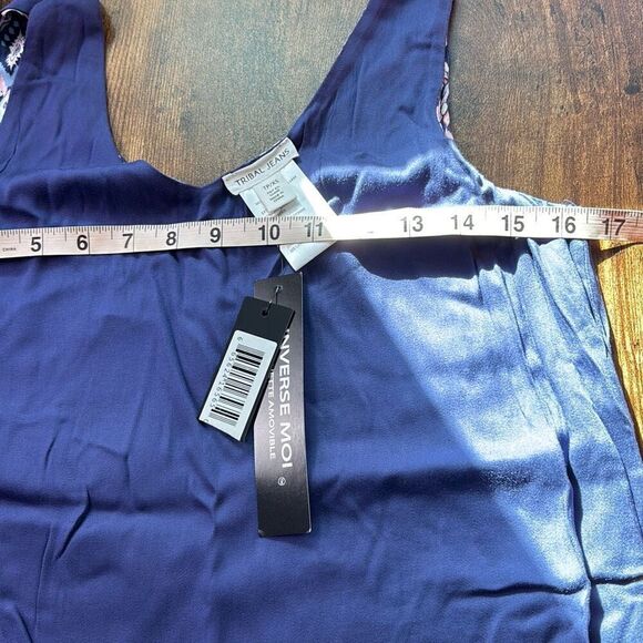 New w/tag Tribal Jeans reversible tank top shirt blue/boho XS - Picture 10 of 10